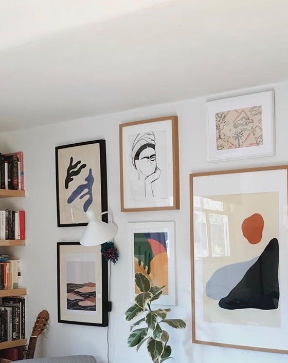 Framed Frida Kahlo print Frida Kahlo artwork Framed print Rose Gold picture frame print Frida prints